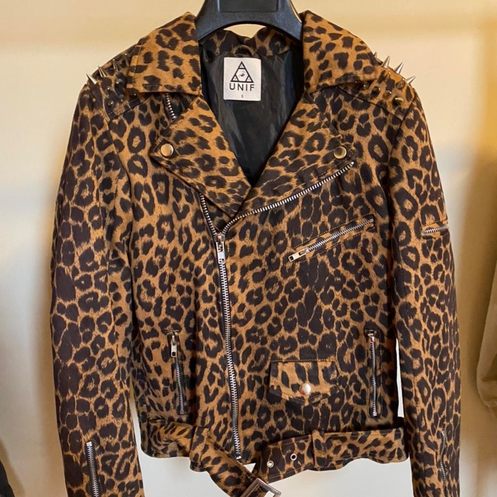 UNIF Leopard Spiked Moto Jacket 🐆🏍️